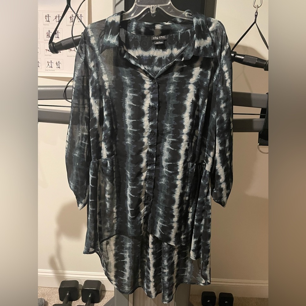 City Chic size 20 high-low tunic blouse